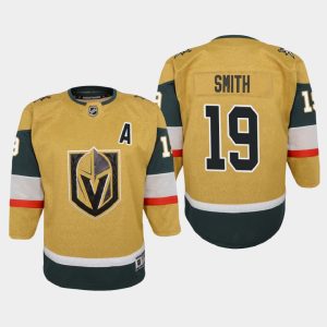 Magnificent Vegas Golden Knights #19 Reilly Smith Youth 2020 21 Player Alternate Stitched NHL Jersey Gold