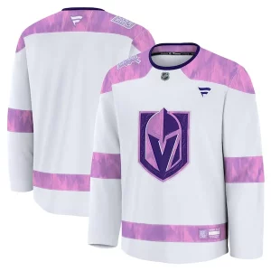 Superior Vegas Golden Knights 2024 Hockey Fights Cancer Practice Jersey   White