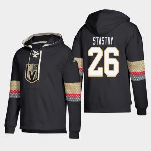 Gorgeous Vegas Golden Knights #26 Paul Stastny Black adidas Lace Up Pullover Hoodie