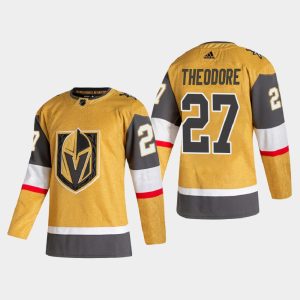 Outstanding Vegas Golden Knights #27 Shea Theodore Men's Adidas 2020 21 Authentic Player Alternate Stitched NHL Jersey Gold