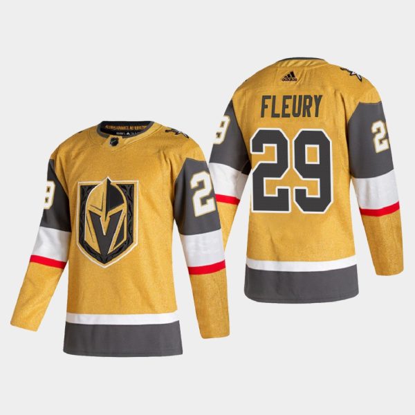 Gorgeous Vegas Golden Knights #29 Marc Andre Fleury Men's Adidas 2020 21 Authentic Player Alternate Stitched NHL Jersey Gold
