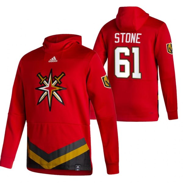 Premium Vegas Golden Knights #61 Mark Stone Adidas Reverse Retro Pullover Hoodie Red