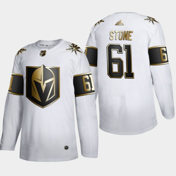 Premium Vegas Golden Knights #61 Mark Stone Men's Adidas White Golden Edition Limited Stitched NHL Jersey