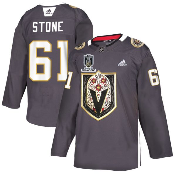 Exceptional Vegas Golden Knights #61 Mark Stone Men's Grey 2023 Stanley Cup Champions Adidas Latino Heritage Night Stitched NHL Jersey