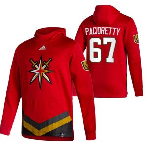 Outstanding Vegas Golden Knights #67 Max Pacioretty Adidas Reverse Retro Pullover Hoodie Red