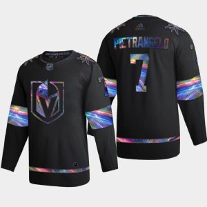 First - rate Vegas Golden Knights #7 Alex Pietrangelo Men's Nike Iridescent Holographic Collection NHL Jersey   Black
