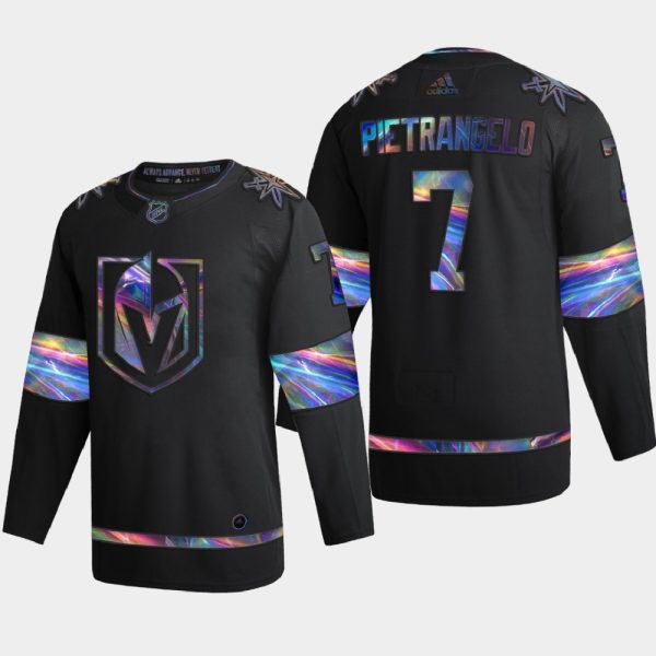 First - rate Vegas Golden Knights #7 Alex Pietrangelo Men's Nike Iridescent Holographic Collection NHL Jersey Black