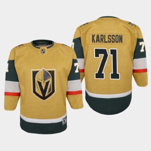 Magnificent Vegas Golden Knights #71 William Karlsson Youth 2020 21 Player Alternate Stitched NHL Jersey Gold