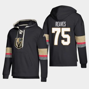 Splendid Vegas Golden Knights #75 Ryan Reaves Black adidas Lace Up Pullover Hoodie