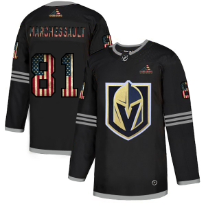 Superior Vegas Golden Knights #81 Jonathan Marchessault Adidas Men's Black USA Flag Limited NHL Jersey
