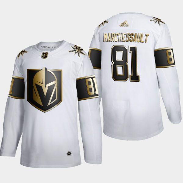 Superior Vegas Golden Knights #81 Jonathan Marchessault Men's Adidas White Golden Edition Limited Stitched NHL Jersey