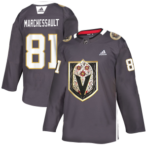 Outstanding Vegas Golden Knights #81 Jonathan Marchessault Men's Grey Adidas Latino Heritage Night Stitched NHL Jersey