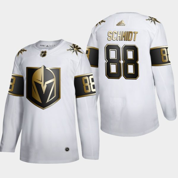 Stunning Vegas Golden Knights #88 Nate Schmidt Men's Adidas White Golden Edition Limited Stitched NHL Jersey