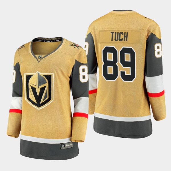 Exceptional Vegas Golden Knights #89 Alex Tuch Women 2020 21 Player Alternate Stitched NHL Jersey Gold