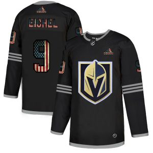 Gorgeous Vegas Golden Knights #9 Jack Eichel Adidas Men's Black USA Flag Limited NHL Jersey