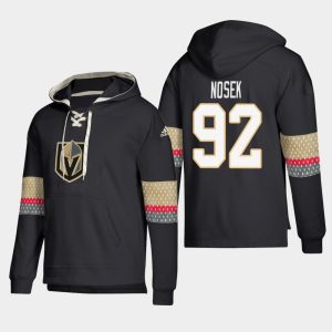 First - rate Vegas Golden Knights #92 Tomas Nosek Black adidas Lace Up Pullover Hoodie