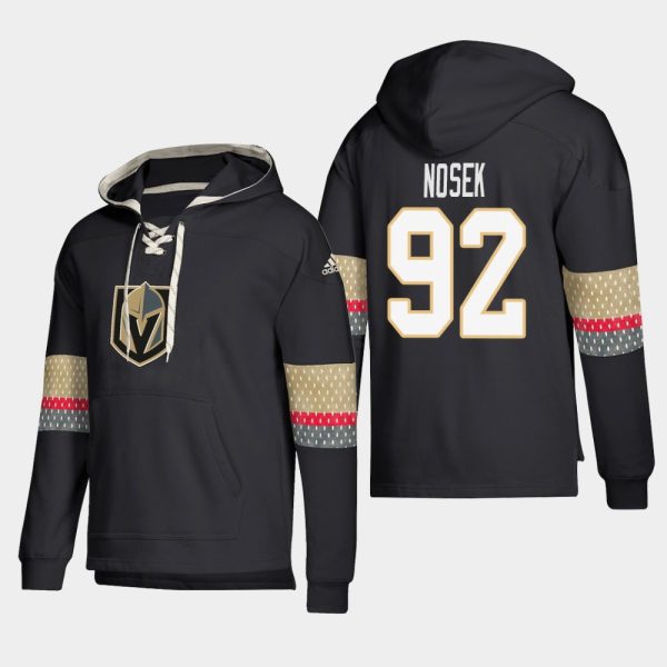 First - rate Vegas Golden Knights #92 Tomas Nosek Black adidas Lace Up Pullover Hoodie