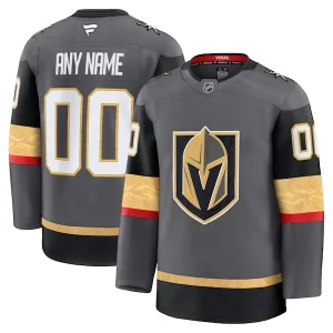 Outstanding Vegas Golden Knights Alternate Premium Custom Jersey   Gray/Gold/White