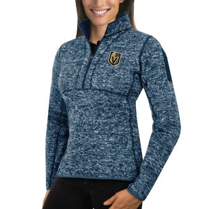 First - rate Vegas Golden Knights Antigua Women's Fortune 1/2 Zip Pullover Sweater Royal