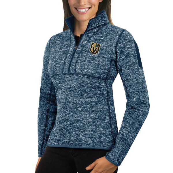 First - rate Vegas Golden Knights Antigua Women's Fortune 1/2 Zip Pullover Sweater Royal
