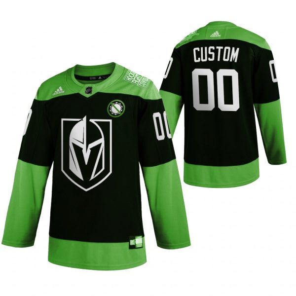 Premium Vegas Golden Knights Custom Men's Adidas Green Hockey Fight nCoV Limited NHL Jersey
