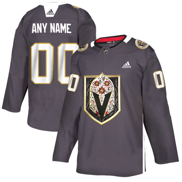 Exquisite Vegas Golden Knights Custom Men's Grey Adidas Latino Heritage Night Stitched NHL Jersey