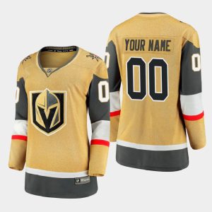 Gorgeous Vegas Golden Knights Custom Women's 2020 21 Player Alternate Stitched NHL Jersey Gold