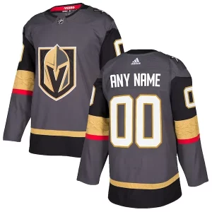 Splendid Vegas Golden Knights adidas Alternate Authentic Custom Jersey   Gray