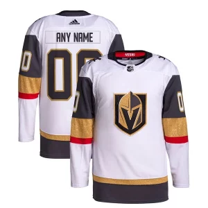 Outstanding Vegas Golden Knights adidas Away Primegreen Authentic Custom Jersey   White