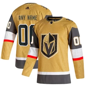 Gorgeous Vegas Golden Knights adidas Home Authentic Custom Jersey   Gold