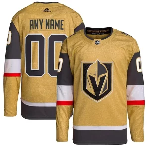 Gorgeous Vegas Golden Knights adidas Home Primegreen Authentic Custom Jersey   Gold