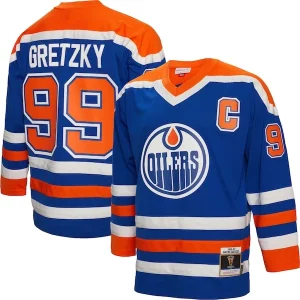 Exquisite Wayne Gretzky Edmonton Oilers Captain Patch 1986/87 Blue Line Player Jersey   Royal