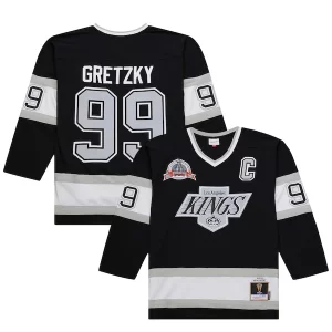 Exceptional Wayne Gretzky Los Angeles Kings Big & Tall 1992/93 Blue Line 2.0 Jersey   Black