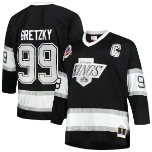 Exceptional Wayne Gretzky Los Angeles Kings Big & Tall 1992/93 Blue Line Player Jersey   Black