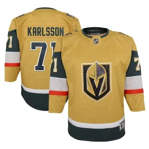 Stunning William Karlsson Vegas Golden Knights Youth Home Premier Player Jersey   Gold