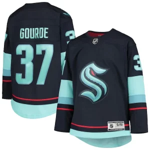 Superior Yanni Gourde Seattle Kraken Youth Home Premier Player Jersey   Deep Sea Blue