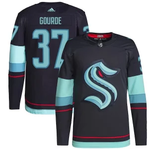 First - rate Yanni Gourde Seattle Kraken adidas Home Authentic Primegreen Player Jersey   Navy